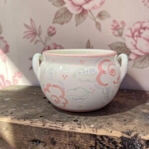 Rosa Shafford Floral Bowl, Vintage Hand Painted Planter, Replacement Centerpiece